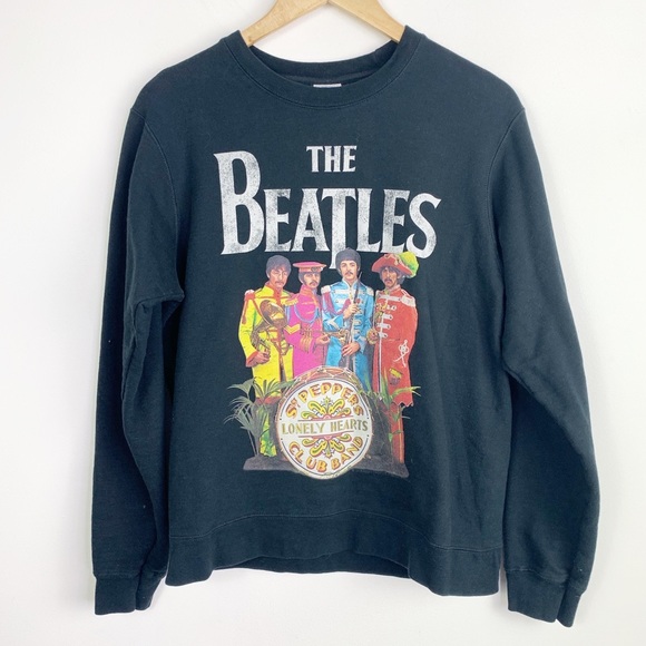 Vintage Tops - Vintage style the Beatles black graphic sweatshirt
